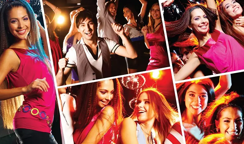 collage of pictures from epic wedding dance