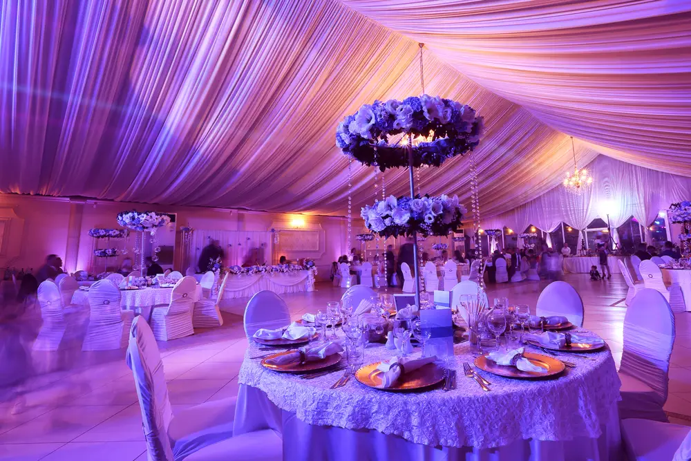 wedding reception lighting