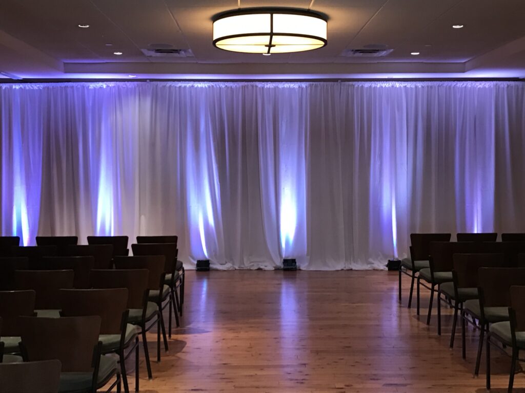 Pinstripes Ceremony Backdrop 2
