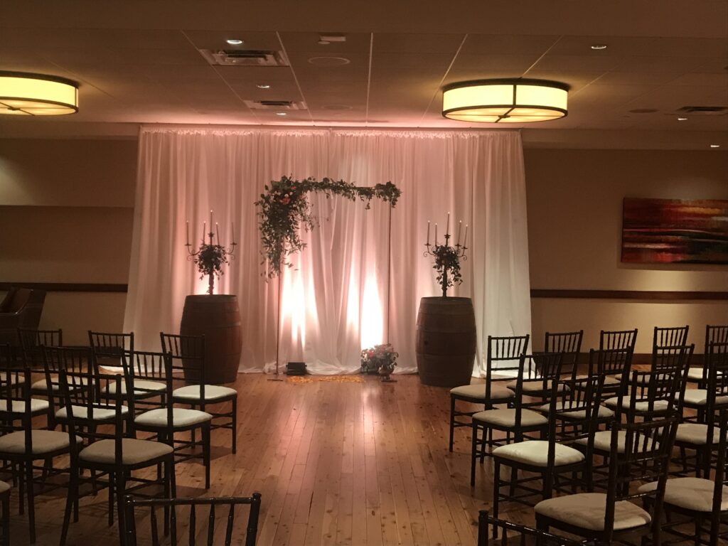 Pinstripes Ceremony Backdrop 3