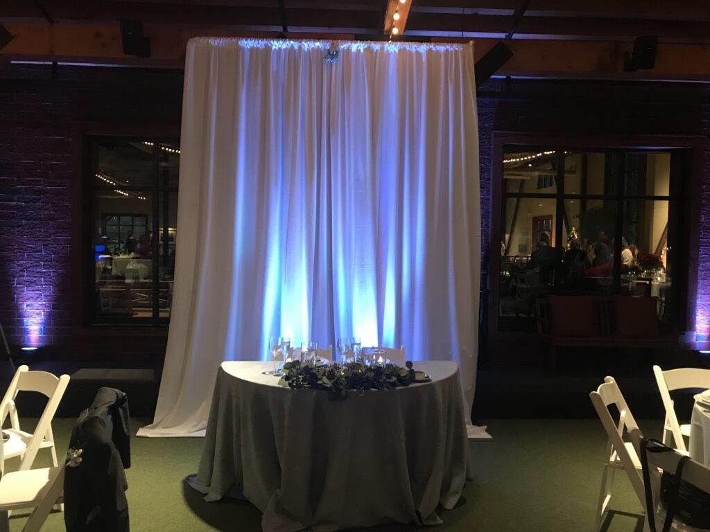 Pinstripes Sweetheart Table Backdrop